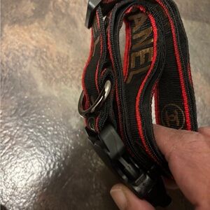 Stylish Black and Red Dog Collar and leash set